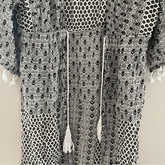 BEACH BY EXIST Cotton Boho Print Long Beach Kimono L/XL - Picture 3 of 8